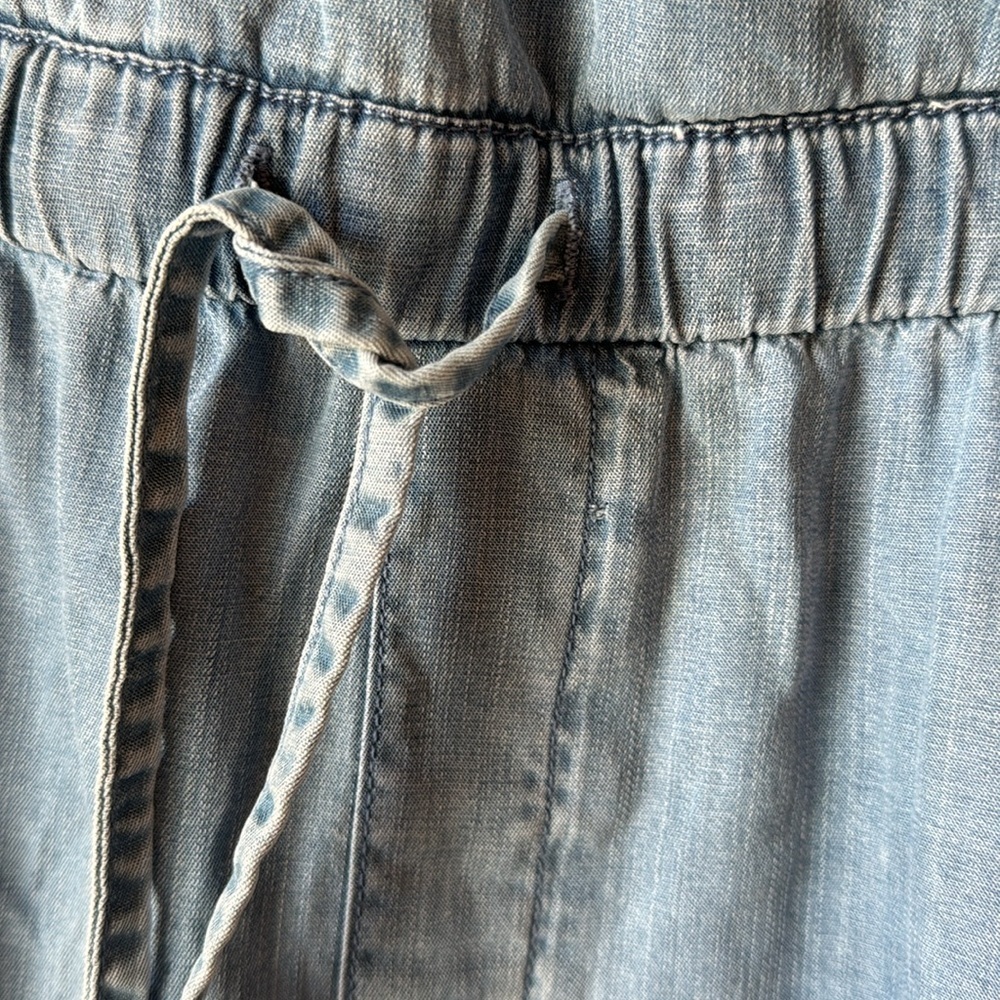 Allsaints Penny Playsuit Denim Color Surplice V-neck Romper size 6 - Picture 8 of 16